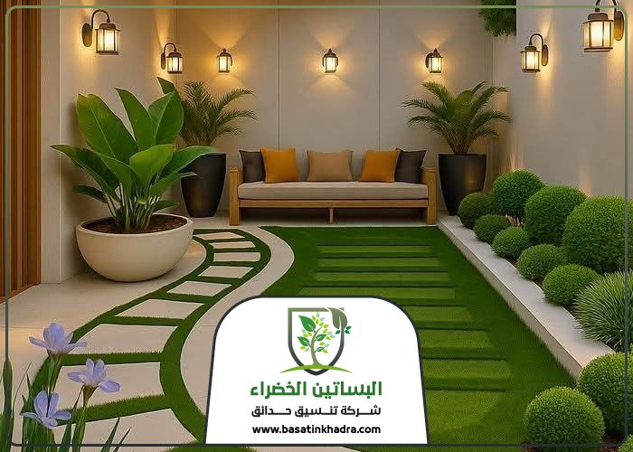 تنسيق حدائق بحي الواحة